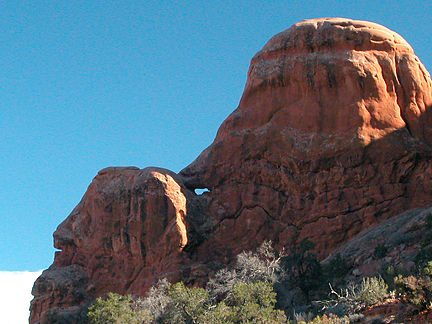 Little Duck Window, Elephant Butte, Arches National Park, Utah