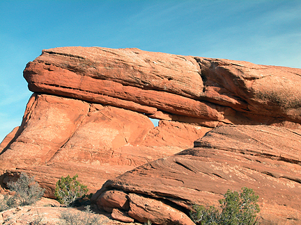 Rock in the Hole Arch, South of Marching Men, Arches National Park, Utah