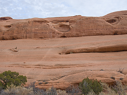 Running Coyote Arch, Upper Courthouse Wash, Arches National Park, Utah