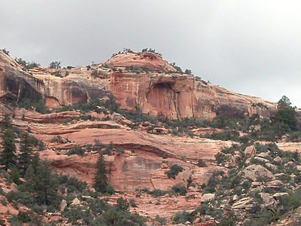 Arch Canyon Rim Arch 03, Arch Canyon, San Juan County, Utah