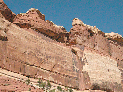 Stacked Double Bridge Lower, Horse Canyon, Needles District, Canyonlands National Park, Utah