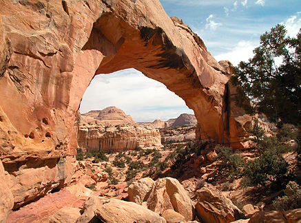 Hickman Natural Bridge, NE of Fruita, Capitol Reef National Park, Utah