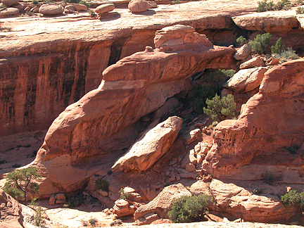 Eclipse Double Arch South, Northeast of Jacks Arch near Moab, Utah