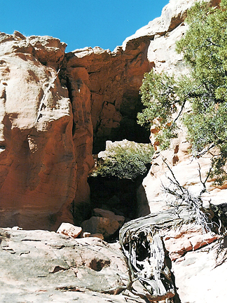 Funhouse Ridge Arch, North Fork Mill Creek near Moab, Utah