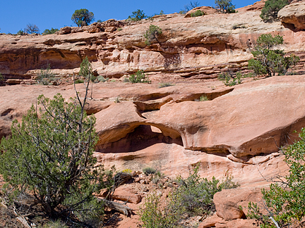 Davids Potty Arch, Davis Canyon, San Juan County, Utah