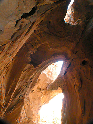 Ice Cave Double Bridges, Eagle Canyon, San Rafael Swell, Emery County, Utah