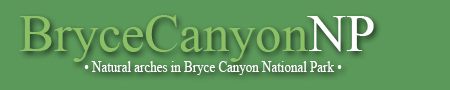 Natural arches in Bryce Canyon National Park
