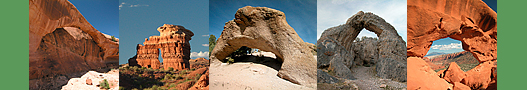 Barker Arch, Burro Wash Arch, Mitchell Arch, Chinaman Arch, Sheets Draw Arch
